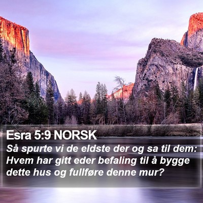 Esra 5:9 NORSK Bible Verse Image