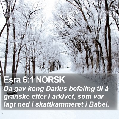Esra 6:1 NORSK Bible Verse Image