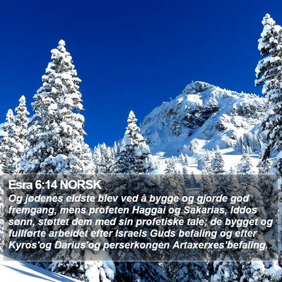 Esra 6:14 NORSK Bible Verse Image