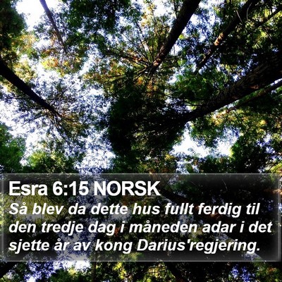 Esra 6:15 NORSK Bible Verse Image