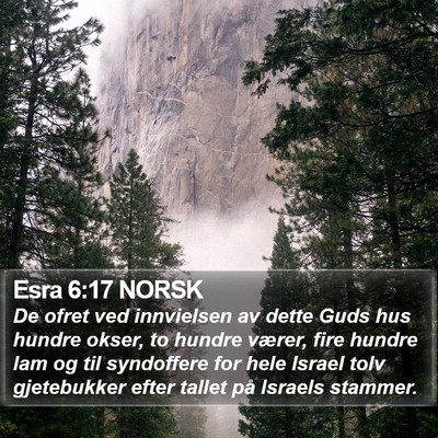 Esra 6:17 NORSK Bible Verse Image