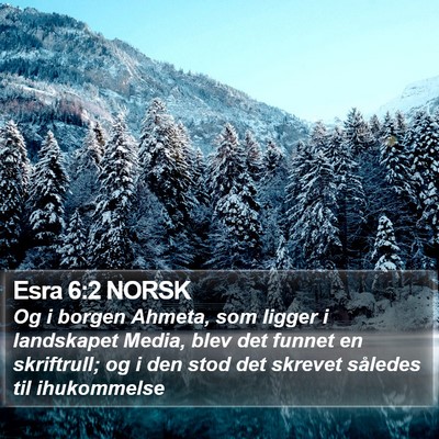Esra 6:2 NORSK Bible Verse Image