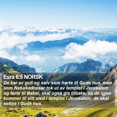 Esra 6:5 NORSK Bible Verse Image
