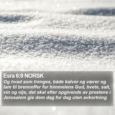Esra 6:9 NORSK Bible Verse Image