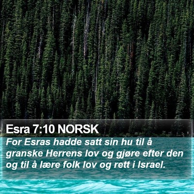 Esra 7:10 NORSK Bible Verse Image