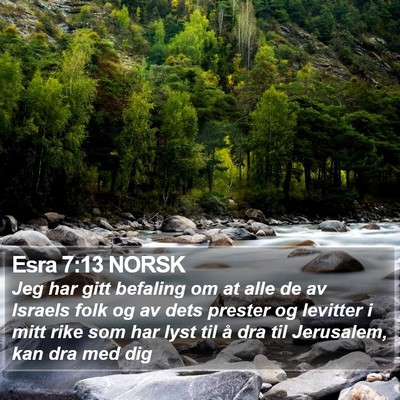 Esra 7:13 NORSK Bible Verse Image