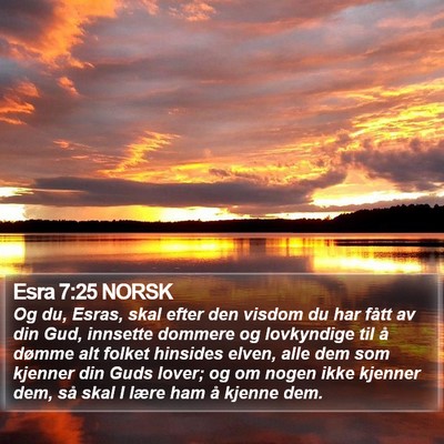 Esra 7:25 NORSK Bible Verse Image