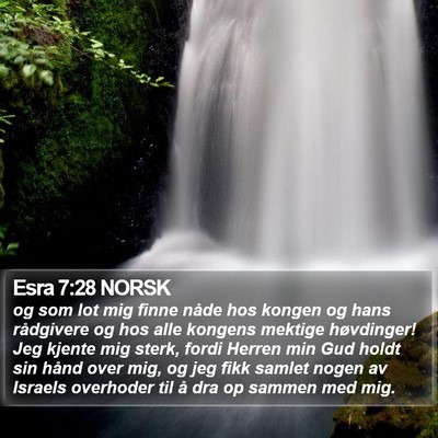 Esra 7:28 NORSK Bible Verse Image