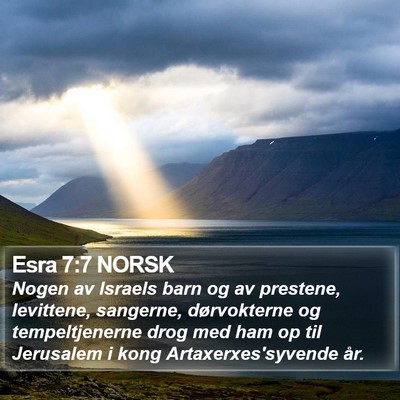 Esra 7:7 NORSK Bible Verse Image