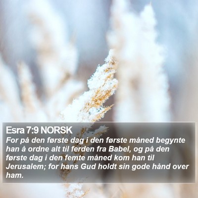 Esra 7:9 NORSK Bible Verse Image