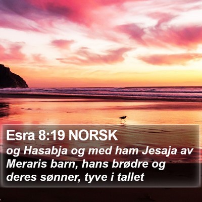 Esra 8:19 NORSK Bible Verse Image