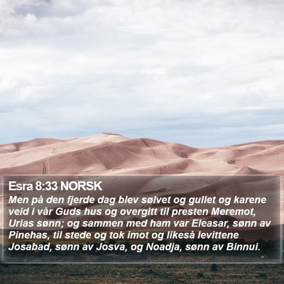 Esra 8:33 NORSK Bible Verse Image