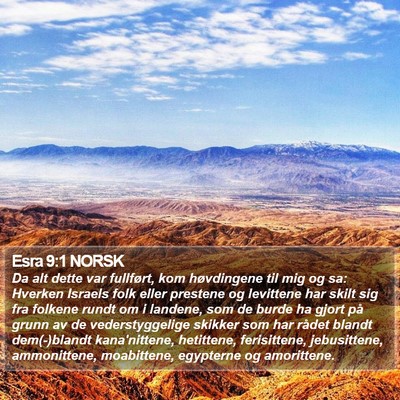 Esra 9:1 NORSK Bible Verse Image