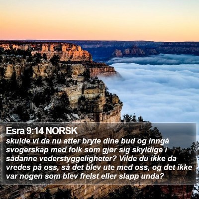 Esra 9:14 NORSK Bible Verse Image