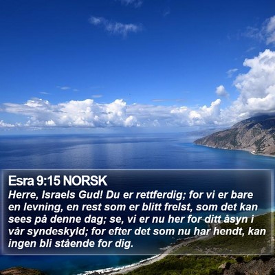 Esra 9:15 NORSK Bible Verse Image
