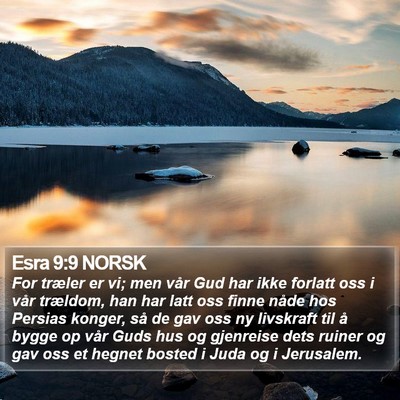 Esra 9:9 NORSK Bible Verse Image