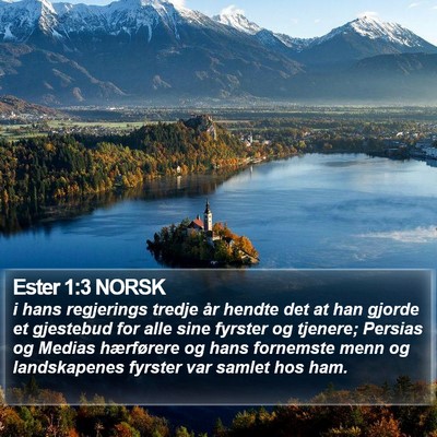 Ester 1:3 NORSK Bible Verse Image
