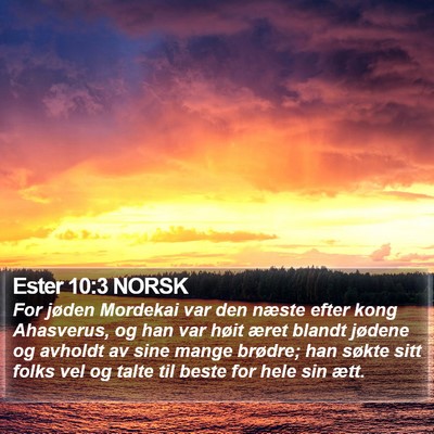 Ester 10:3 NORSK Bible Verse Image