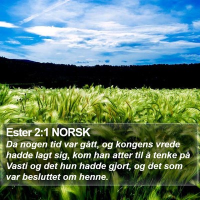 Ester 2:1 NORSK Bible Verse Image