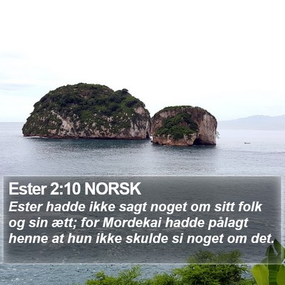 Ester 2:10 NORSK Bible Verse Image