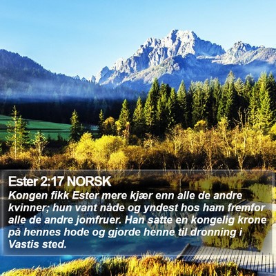 Ester 2:17 NORSK Bible Verse Image