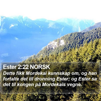 Ester 2:22 NORSK Bible Verse Image