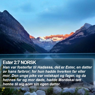 Ester 2:7 NORSK Bible Verse Image