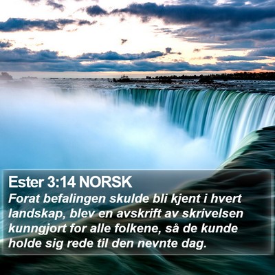 Ester 3:14 NORSK Bible Verse Image