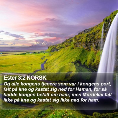 Ester 3:2 NORSK Bible Verse Image