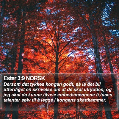 Ester 3:9 NORSK Bible Verse Image