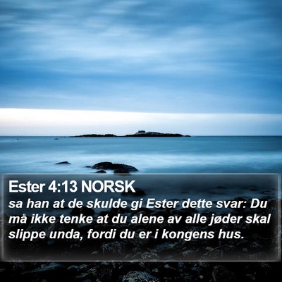 Ester 4:13 NORSK Bible Verse Image