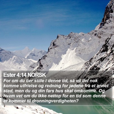 Ester 4:14 NORSK Bible Verse Image