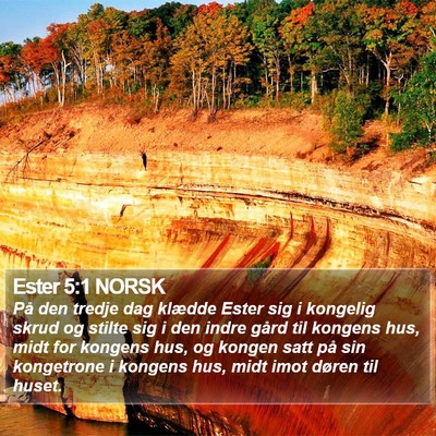 Ester 5:1 NORSK Bible Verse Image