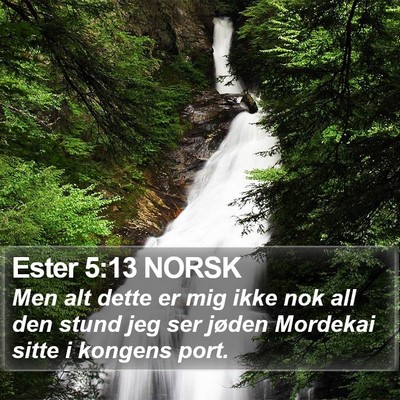 Ester 5:13 NORSK Bible Verse Image