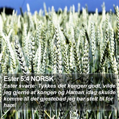 Ester 5:4 NORSK Bible Verse Image