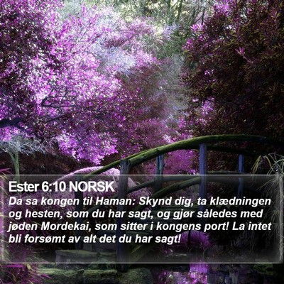 Ester 6:10 NORSK Bible Verse Image