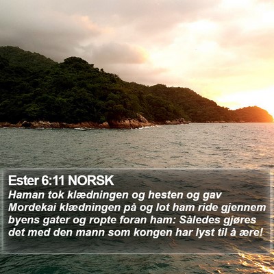 Ester 6:11 NORSK Bible Verse Image