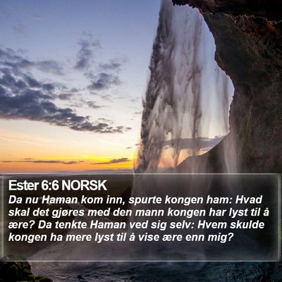 Ester 6:6 NORSK Bible Verse Image