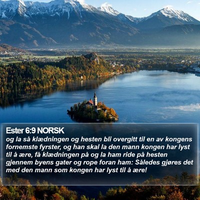 Ester 6:9 NORSK Bible Verse Image