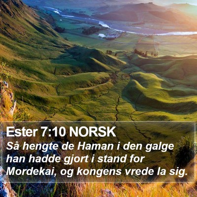 Ester 7:10 NORSK Bible Verse Image