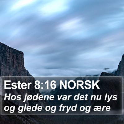 Ester 8:16 NORSK Bible Verse Image