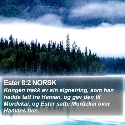 Ester 8:2 NORSK Bible Verse Image