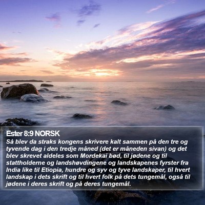 Ester 8:9 NORSK Bible Verse Image