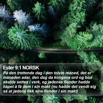 Ester 9:1 NORSK Bible Verse Image