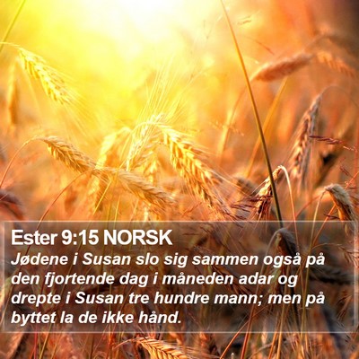 Ester 9:15 NORSK Bible Verse Image
