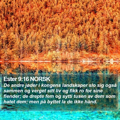 Ester 9:16 NORSK Bible Verse Image