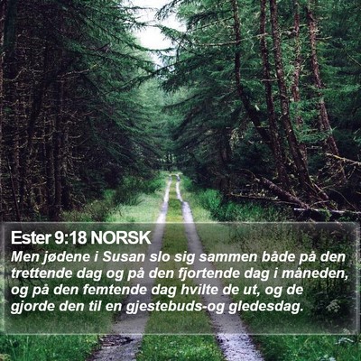Ester 9:18 NORSK Bible Verse Image