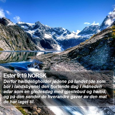 Ester 9:19 NORSK Bible Verse Image