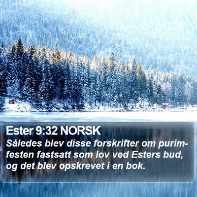 Ester 9:32 NORSK Bible Verse Image