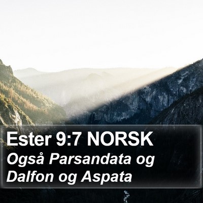 Ester 9:7 NORSK Bible Verse Image